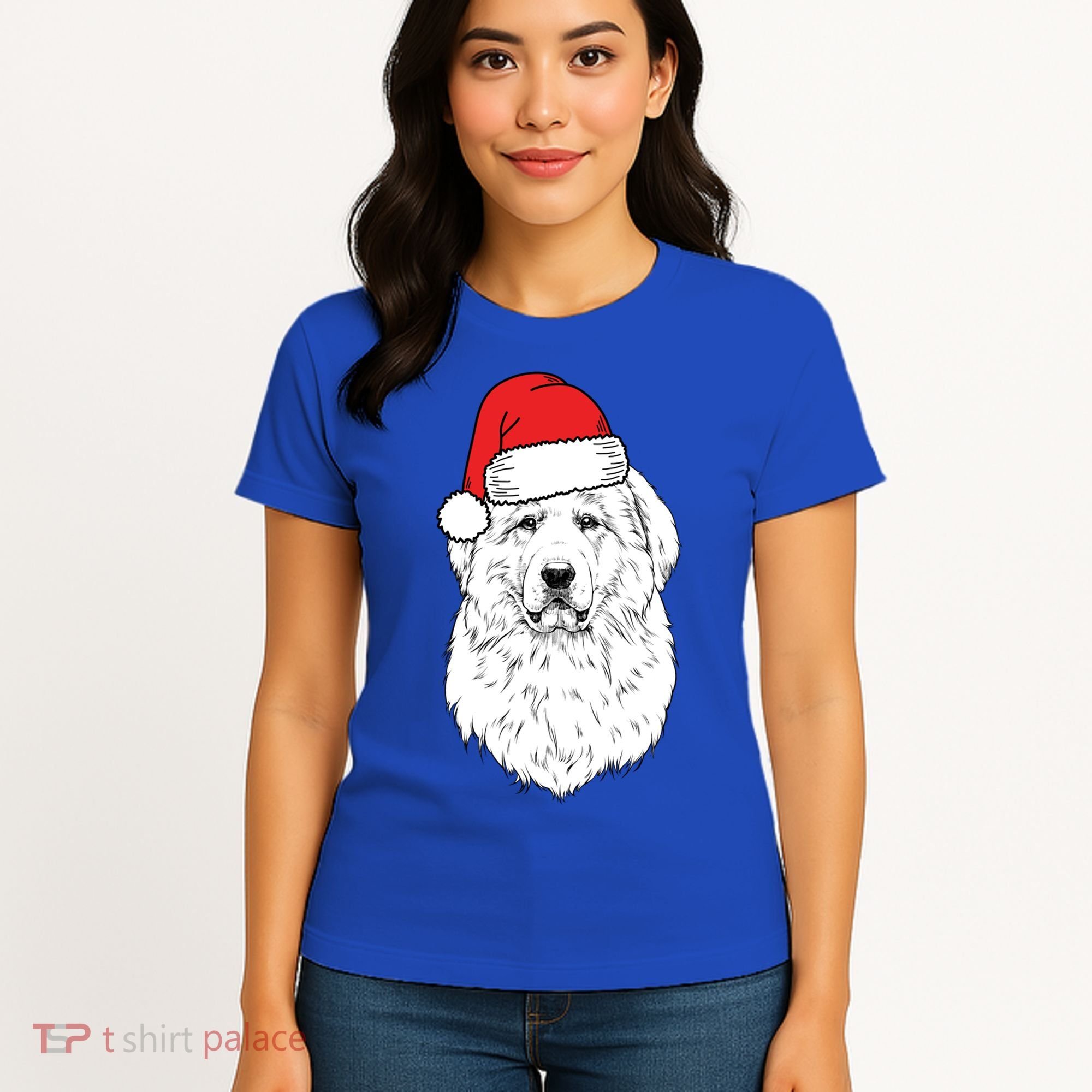 Santa Great Pyrenees Dog Ugly Christmas Meaningful Gift Women's T-Shirt