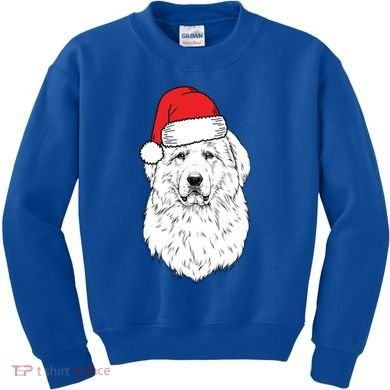 Santa Great Pyrenees Dog Ugly Christmas Meaningful Gift Kids Sweatshirt
