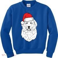 Santa Great Pyrenees Dog Ugly Christmas Meaningful Gift Kids Sweatshirt thumb 0