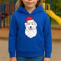Santa Great Pyrenees Dog Ugly Christmas Meaningful Gift Kids Hoodie thumb 3