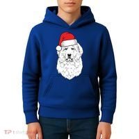 Santa Great Pyrenees Dog Ugly Christmas Meaningful Gift Kids Hoodie thumb 4
