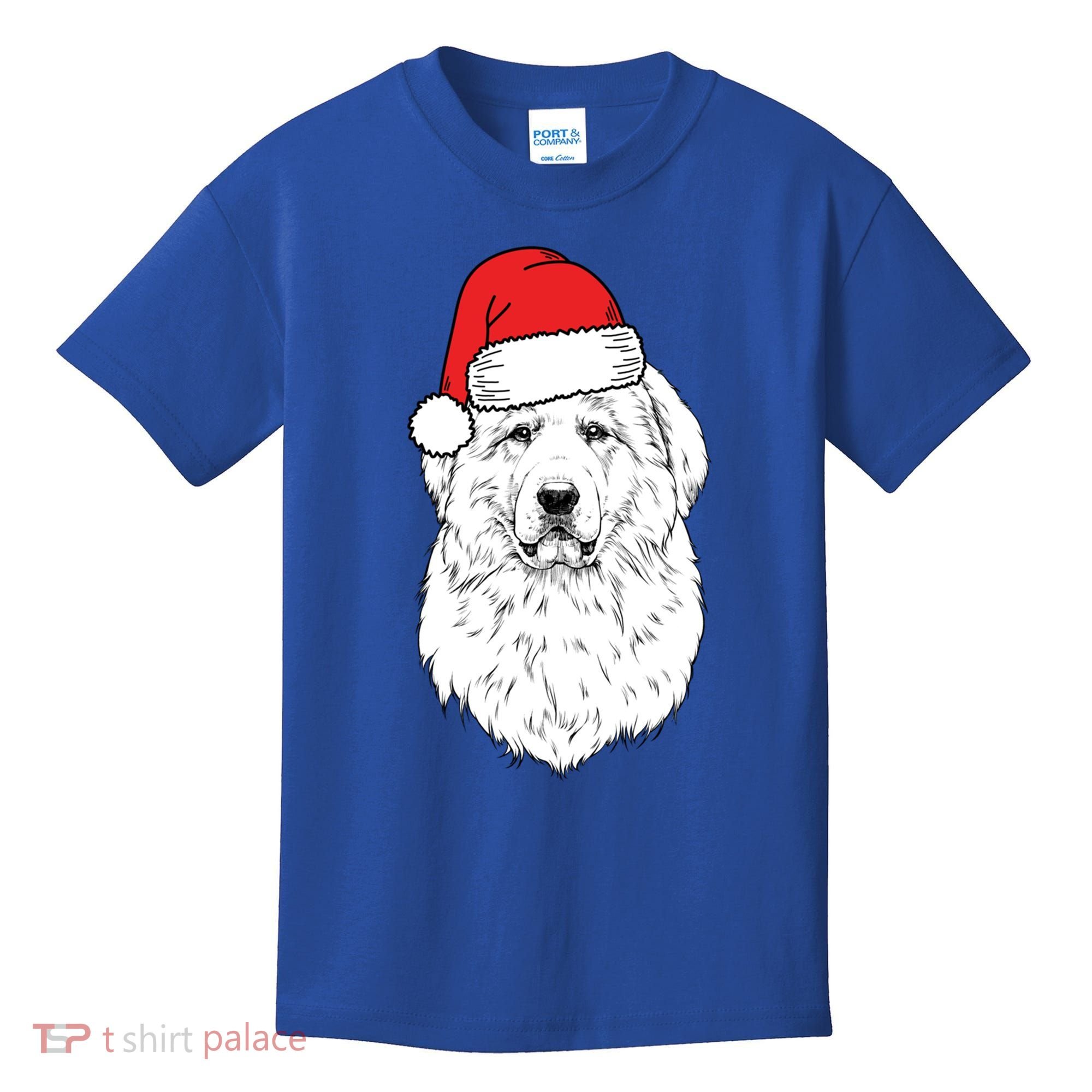 Santa Great Pyrenees Dog Ugly Christmas Meaningful Gift Kids T-Shirt