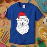 Santa Great Pyrenees Dog Ugly Christmas Meaningful Gift Kids T-Shirt thumb 3