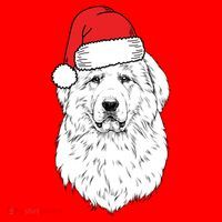 Santa Great Pyrenees Dog Ugly Christmas Meaningful Gift Santa Hat thumb 1