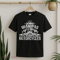 Some Grandpas Play Bingo Real Grandpas Ride Motorcycles T-Shirt thumb 2