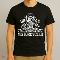 Some Grandpas Play Bingo Real Grandpas Ride Motorcycles T-Shirt thumb 3