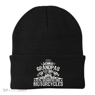 Some Grandpas Play Bingo Real Grandpas Ride Motorcycles Beanie