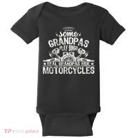 Some Grandpas Play Bingo Real Grandpas Ride Motorcycles Baby Bodysuit thumb 0