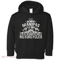 Some Grandpas Play Bingo Real Grandpas Ride Motorcycles Toddler Hoodie thumb 0