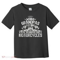 Some Grandpas Play Bingo Real Grandpas Ride Motorcycles Toddler T-Shirt thumb 0