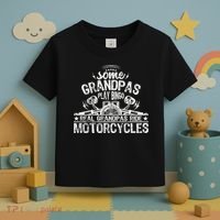 Some Grandpas Play Bingo Real Grandpas Ride Motorcycles Toddler T-Shirt thumb 3