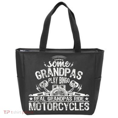 Some Grandpas Play Bingo Real Grandpas Ride Motorcycles Tote Bag