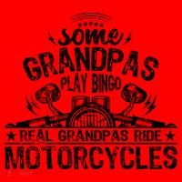 Some Grandpas Play Bingo Real Grandpas Ride Motorcycles Santa Hat thumb 1