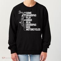 Some Grandpas Play Bingo Real Grandpas Ride Motorcycles Women's Sweatshirt thumb 0