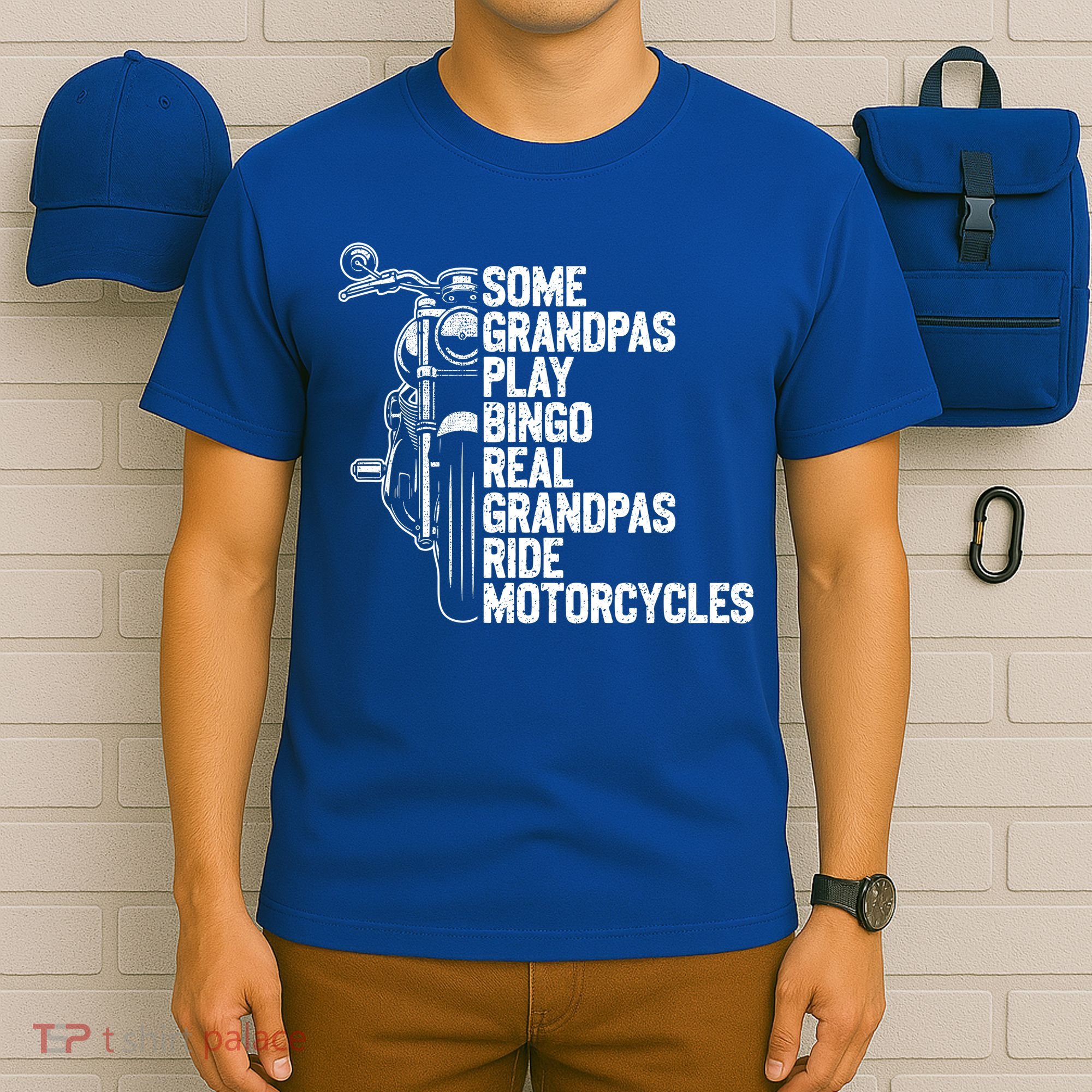 Some Grandpas Play Bingo Real Grandpas Ride Motorcycles T-Shirt