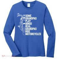 Some Grandpas Play Bingo Real Grandpas Ride Motorcycles Women's Long Sleeve Shirt thumb 0