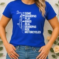 Some Grandpas Play Bingo Real Grandpas Ride Motorcycles Women's T-Shirt thumb 2