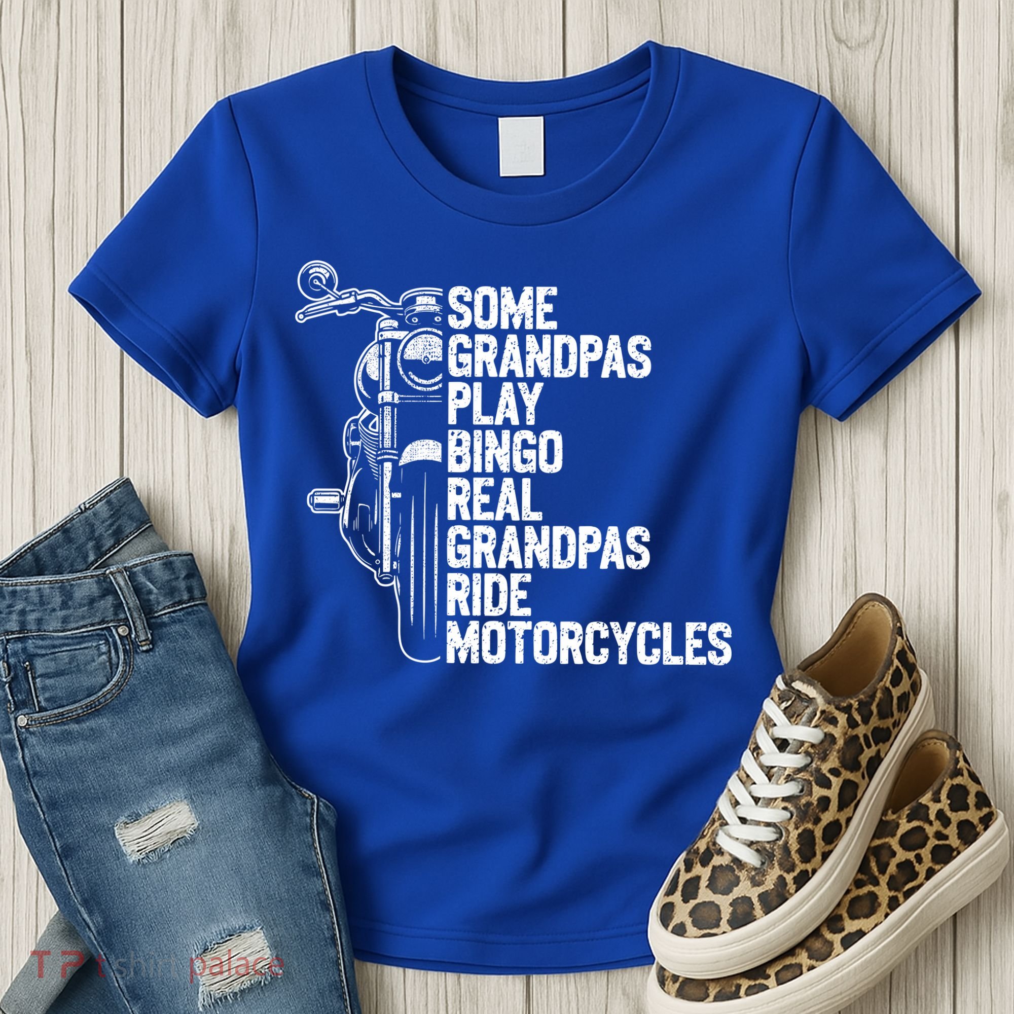 Some Grandpas Play Bingo Real Grandpas Ride Motorcycles Women's T-Shirt