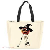 Skeleton Golf Pumpkin Golfing Golfer Halloween Costume Idea Tote Bag thumb 0