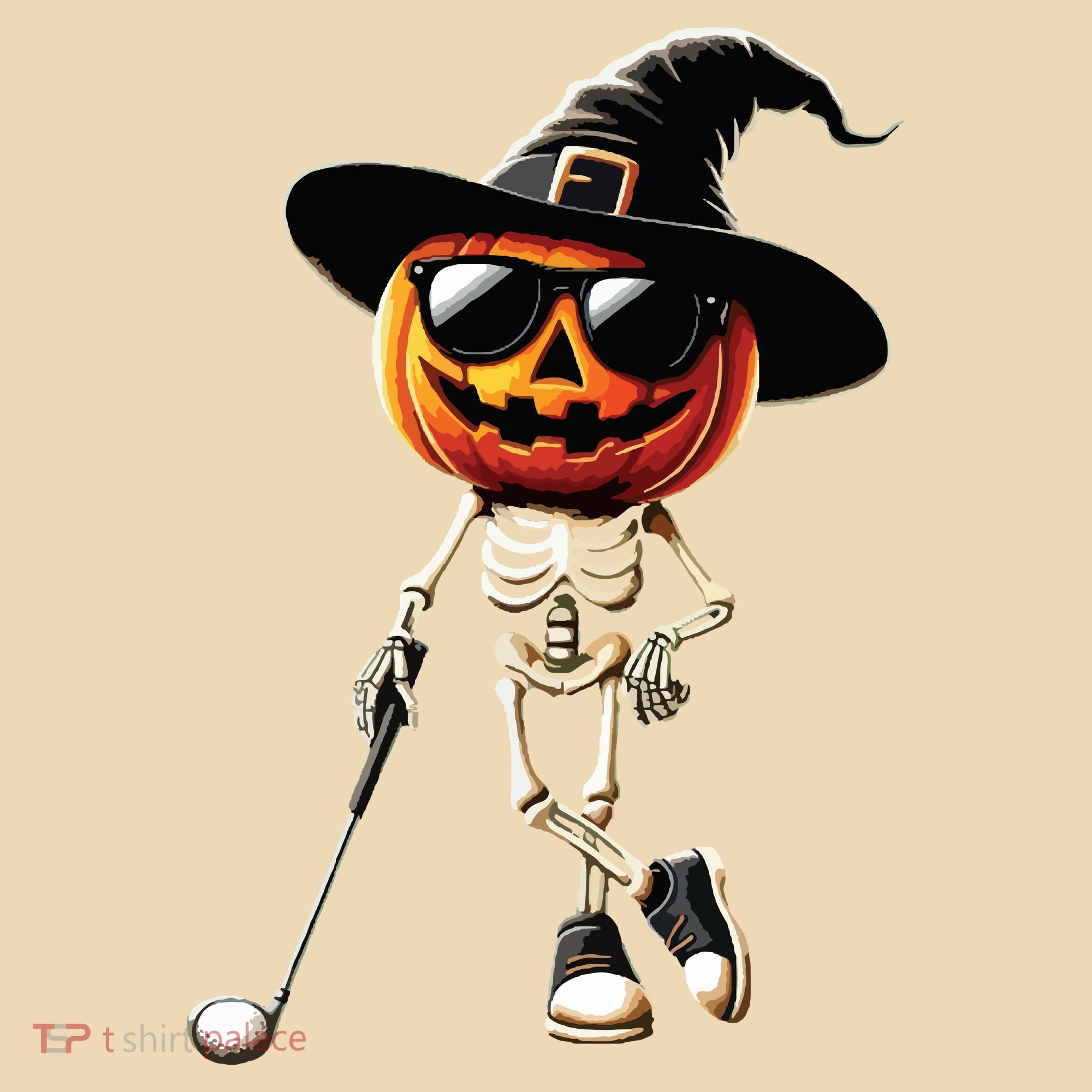 Skeleton Golf Pumpkin Golfing Golfer Halloween Costume Idea Tote Bag