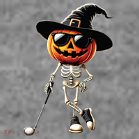 Skeleton Golf Pumpkin Golfing Golfer Halloween Costume Idea Toddler Hoodie thumb 2