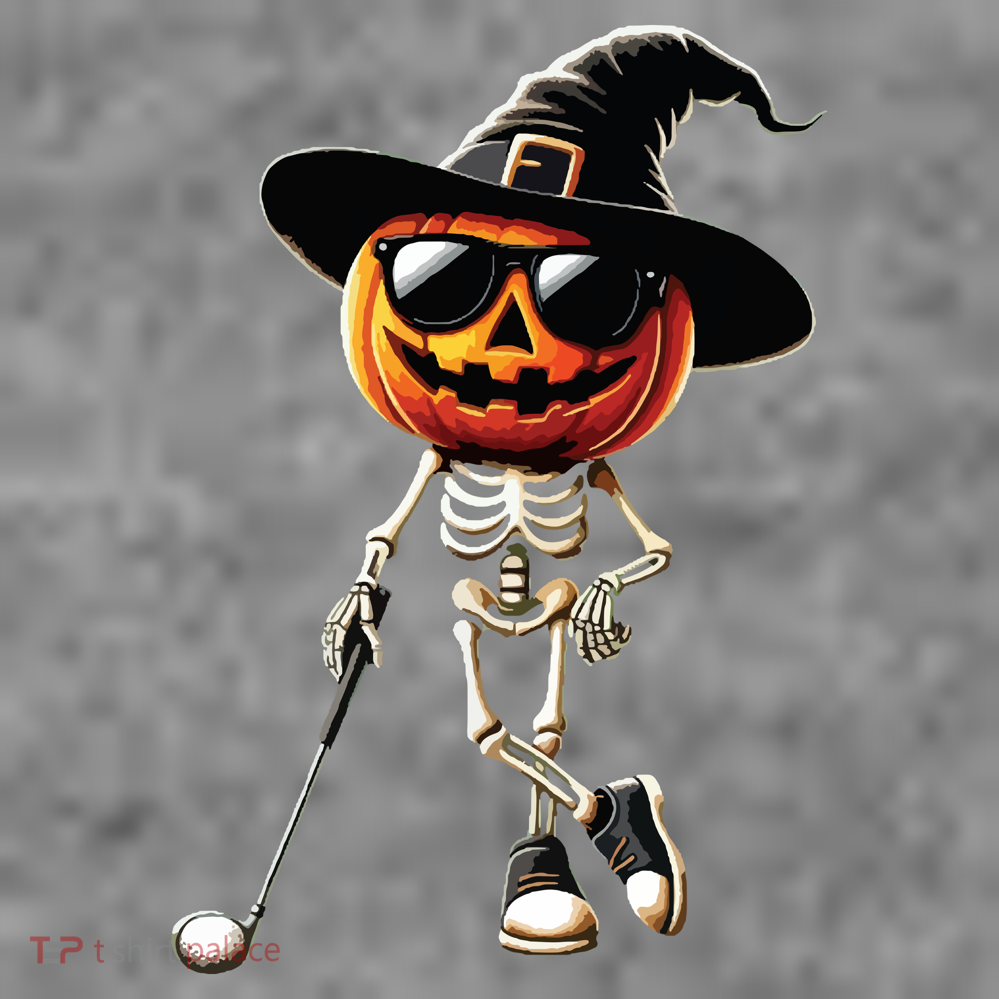 Skeleton Golf Pumpkin Golfing Golfer Halloween Costume Idea Toddler Hoodie
