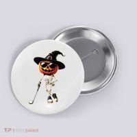 Skeleton Golf Pumpkin Golfing Golfer Halloween Costume Idea Button thumb 0