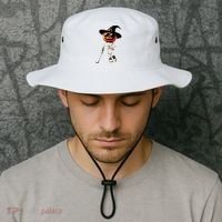 Skeleton Golf Pumpkin Golfing Golfer Halloween Costume Idea Bucket Hat thumb 2