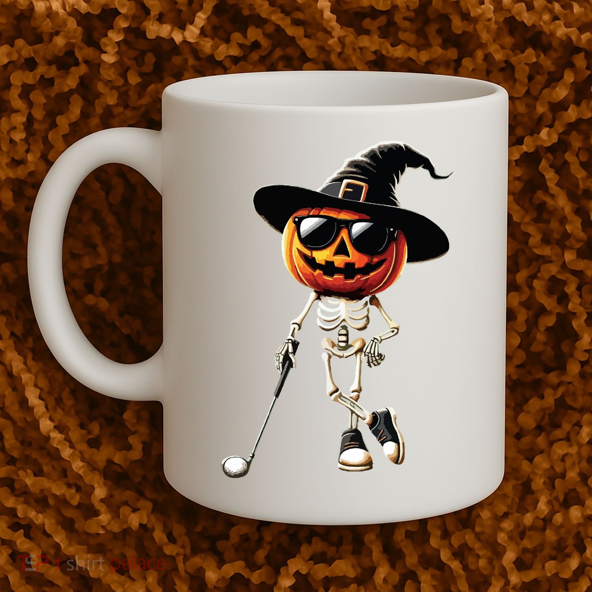 Skeleton Golf Pumpkin Golfing Golfer Halloween Costume Idea Coffee Mug