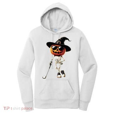 Skeleton Golf Pumpkin Golfing Golfer Halloween Costume Idea Women's Hoodie