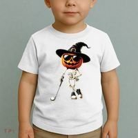 Skeleton Golf Pumpkin Golfing Golfer Halloween Costume Idea Toddler T-Shirt thumb 2