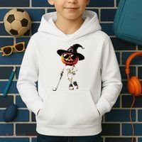 Skeleton Golf Pumpkin Golfing Golfer Halloween Costume Idea Kids Hoodie thumb 2