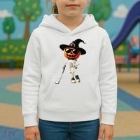 Skeleton Golf Pumpkin Golfing Golfer Halloween Costume Idea Kids Hoodie thumb 3