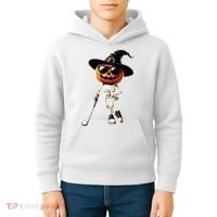Skeleton Golf Pumpkin Golfing Golfer Halloween Costume Idea Kids Hoodie thumb 4