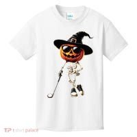 Skeleton Golf Pumpkin Golfing Golfer Halloween Costume Idea Kids T-Shirt thumb 0