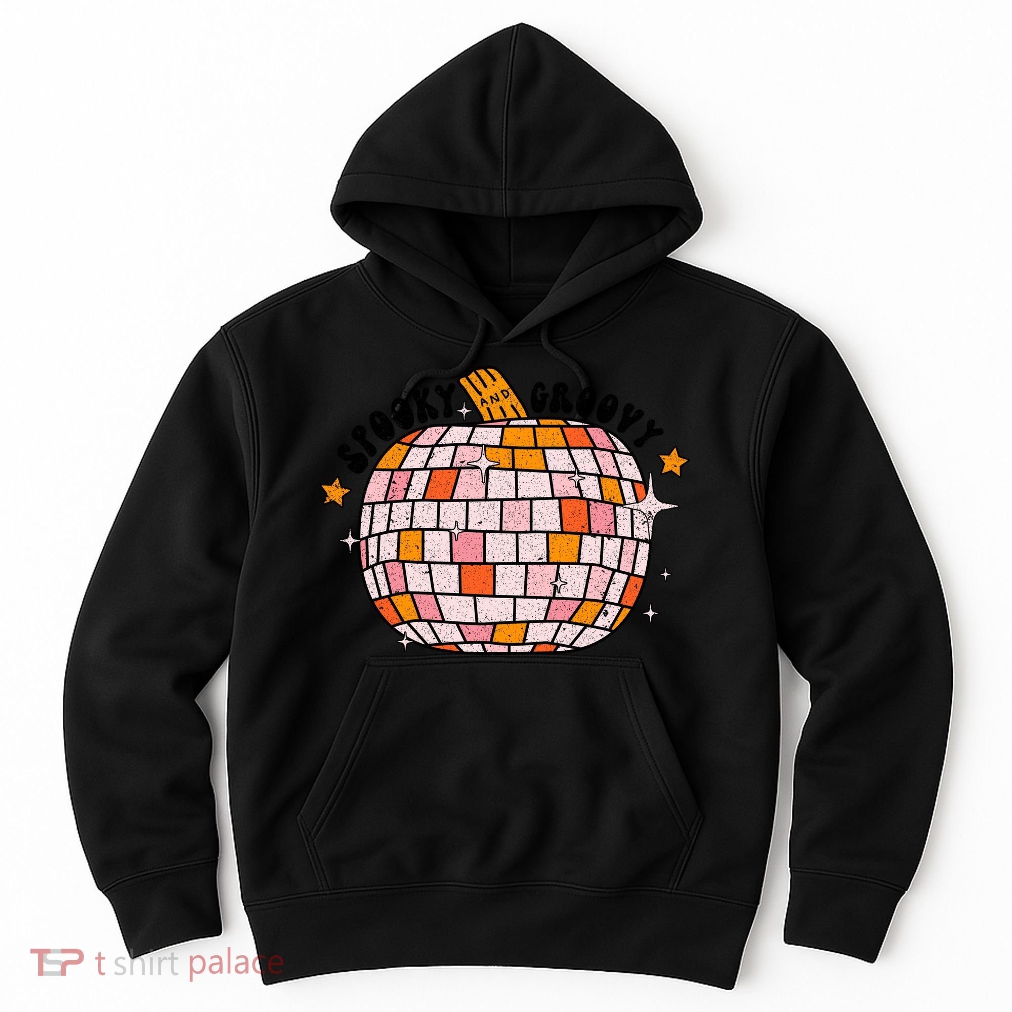 Spooky Groovy Pumpkin Halloween Day Retro Halloween Hoodie