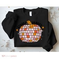 Spooky Groovy Pumpkin Halloween Day Retro Halloween Sweatshirt thumb 2