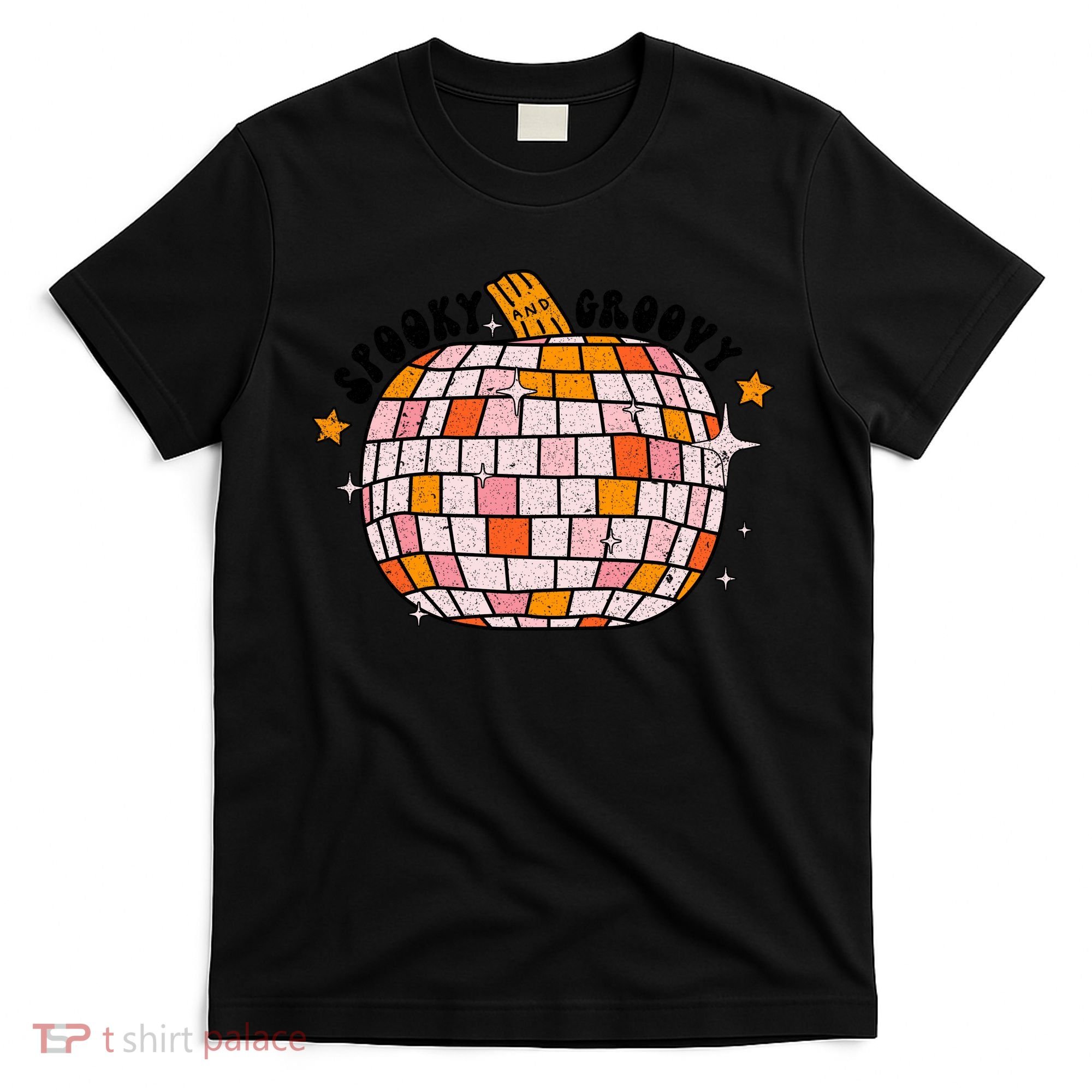 Spooky Groovy Pumpkin Halloween Day Retro Halloween T-Shirt