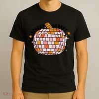 Spooky Groovy Pumpkin Halloween Day Retro Halloween T-Shirt thumb 3