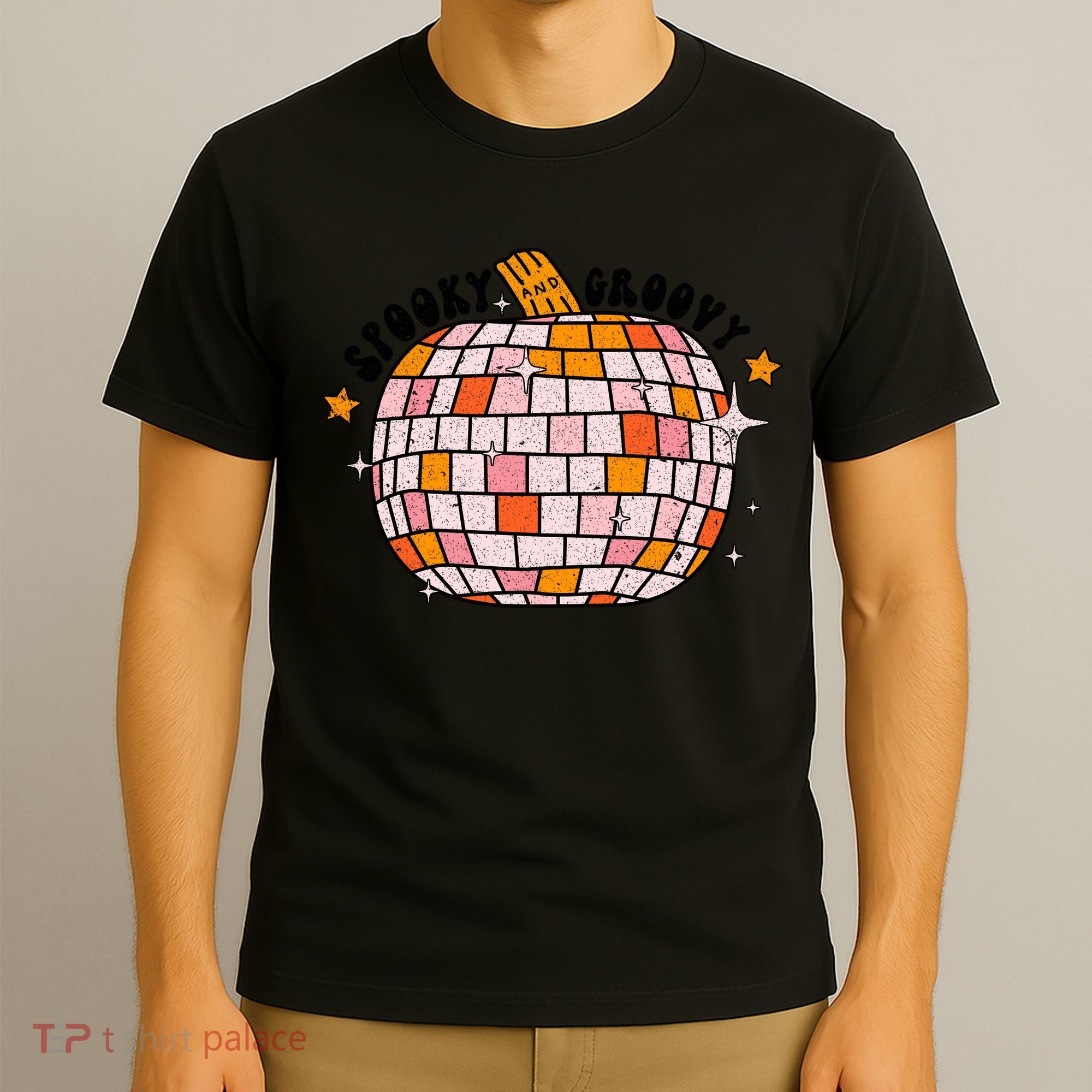 Spooky Groovy Pumpkin Halloween Day Retro Halloween T-Shirt