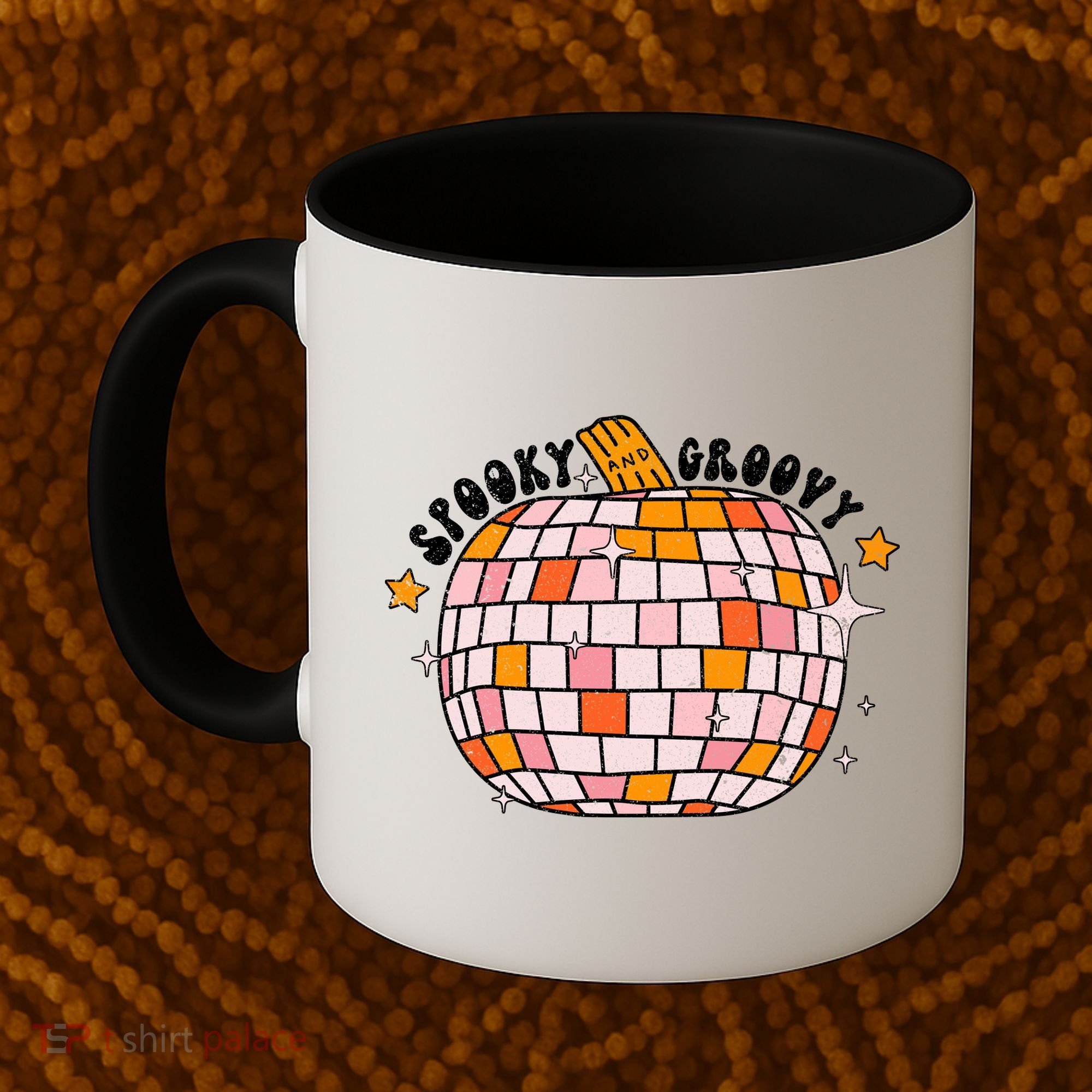 Spooky Groovy Pumpkin Halloween Day Retro Halloween Coffee Mug
