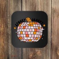 Spooky Groovy Pumpkin Halloween Day Retro Halloween Coaster thumb 0