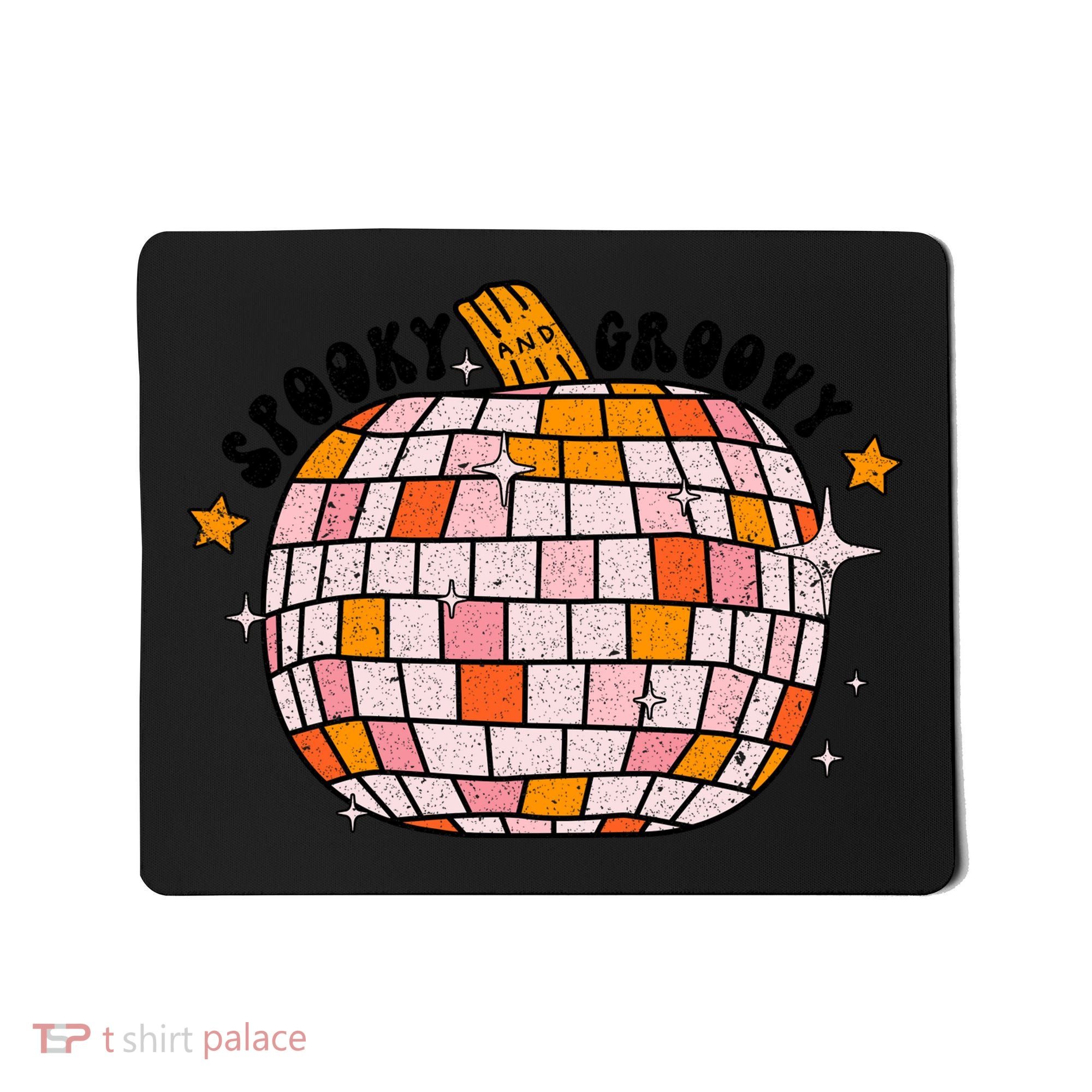 Spooky Groovy Pumpkin Halloween Day Retro Halloween Mousepad