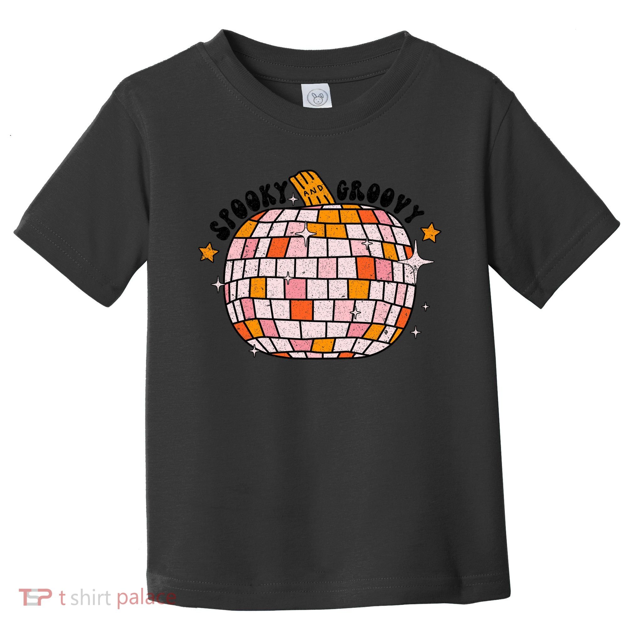 Spooky Groovy Pumpkin Halloween Day Retro Halloween Toddler T-Shirt