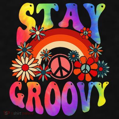 Stay Groovy Peace Sign Halloween Ladies PosiCharge Tri-Blend Wicking Tank