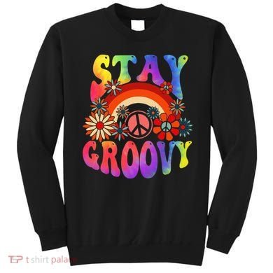 Stay Groovy Peace Sign Halloween Sweatshirt