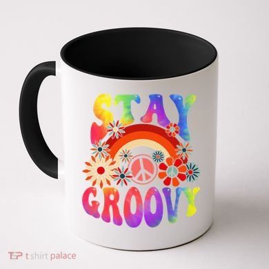 Stay Groovy Peace Sign Halloween Coffee Mug
