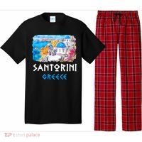 Santorini Greece Painting Souvenir Pajama Set thumb 0