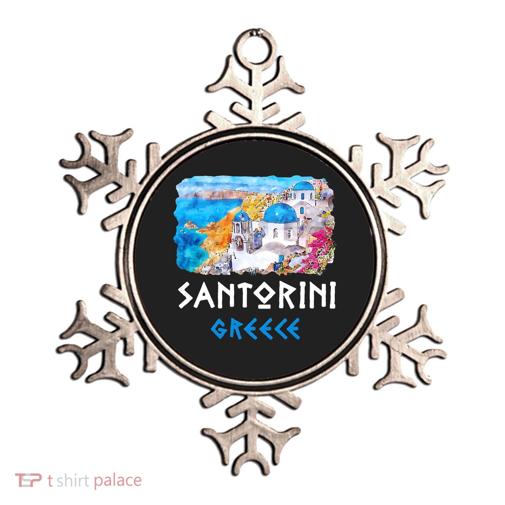 Santorini Greece Painting Souvenir Ornament