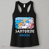 Santorini Greece Painting Souvenir Women's Tank Top thumb 3